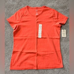 Women’s St. John’s Bay crew neck, short sleeve shirt, size XL, new with tags